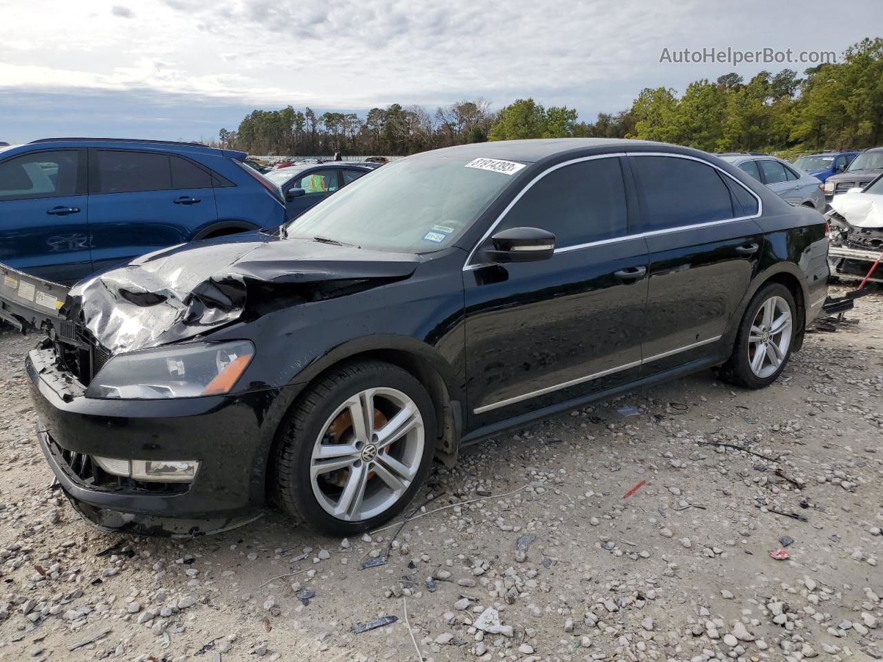 2013 Volkswagen Passat Sel Black vin: 1VWCN7A3XDC150747