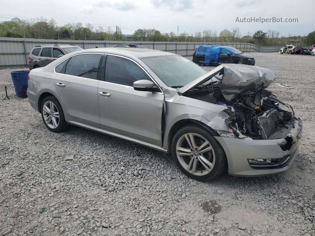 2014 Volkswagen Passat Sel Серебряный vin: 1VWCN7A3XEC073136