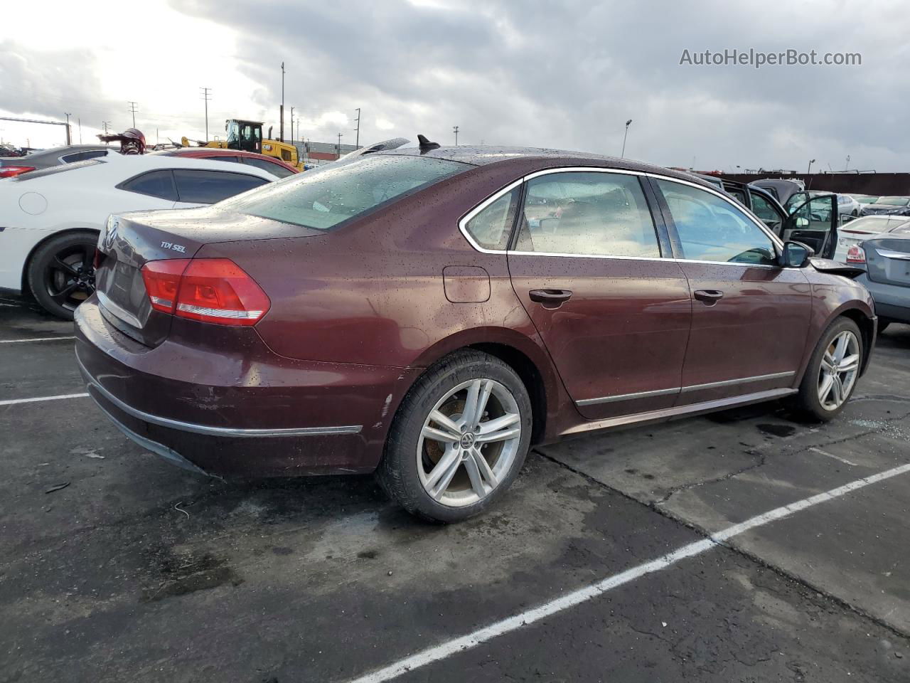 2014 Volkswagen Passat Sel Красный vin: 1VWCN7A3XEC077803