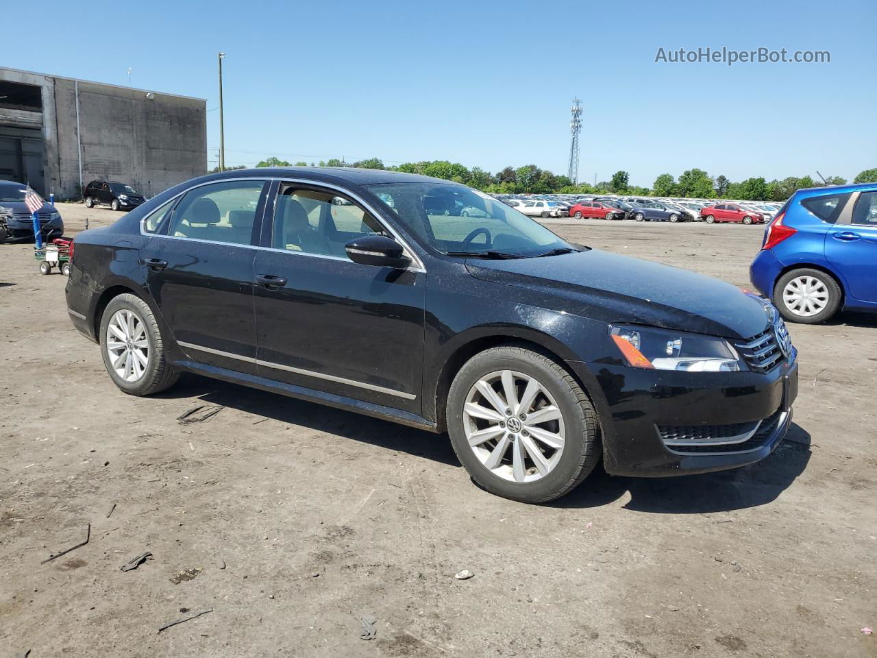 2012 Volkswagen Passat Sel Black vin: 1VWCP7A32CC043958