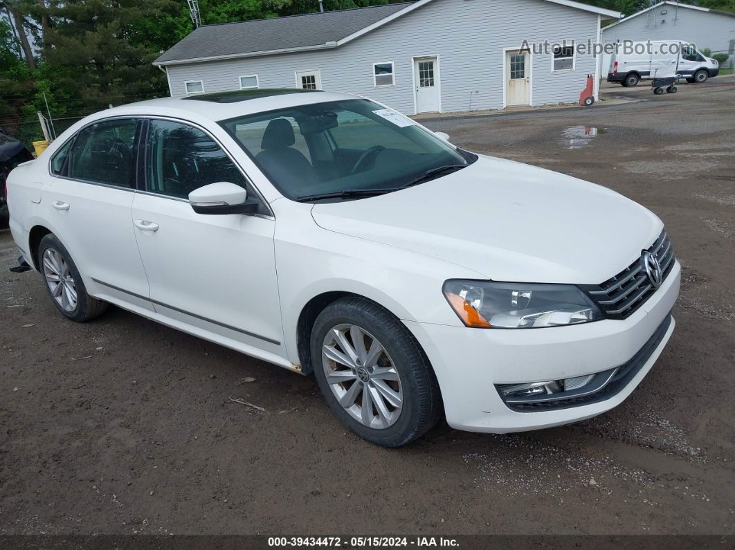 2013 Volkswagen Passat 2.5l Sel Premium White vin: 1VWCP7A35DC052073