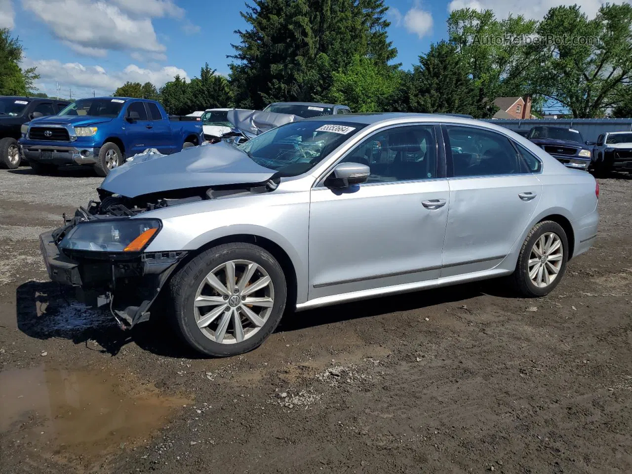 2013 Volkswagen Passat Sel Silver vin: 1VWCP7A35DC057211