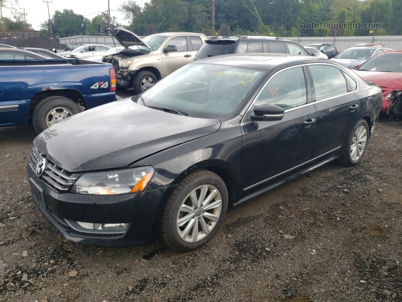 2013 Volkswagen Passat Sel Черный vin: 1VWCP7A35DC133655