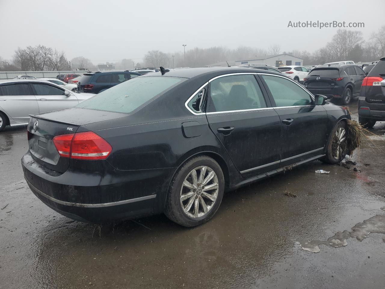 2013 Volkswagen Passat Sel Черный vin: 1VWCP7A35DC149645