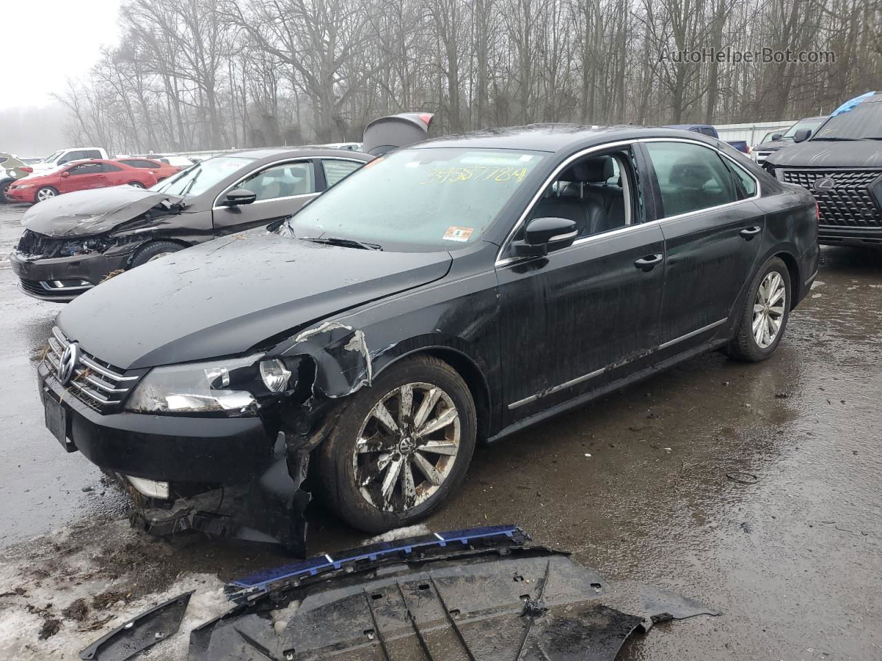 2013 Volkswagen Passat Sel Черный vin: 1VWCP7A35DC149645