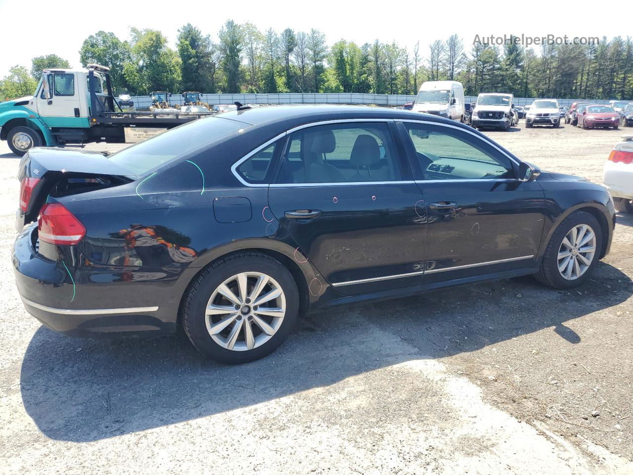 2012 Volkswagen Passat Sel Black vin: 1VWCP7A37CC026976