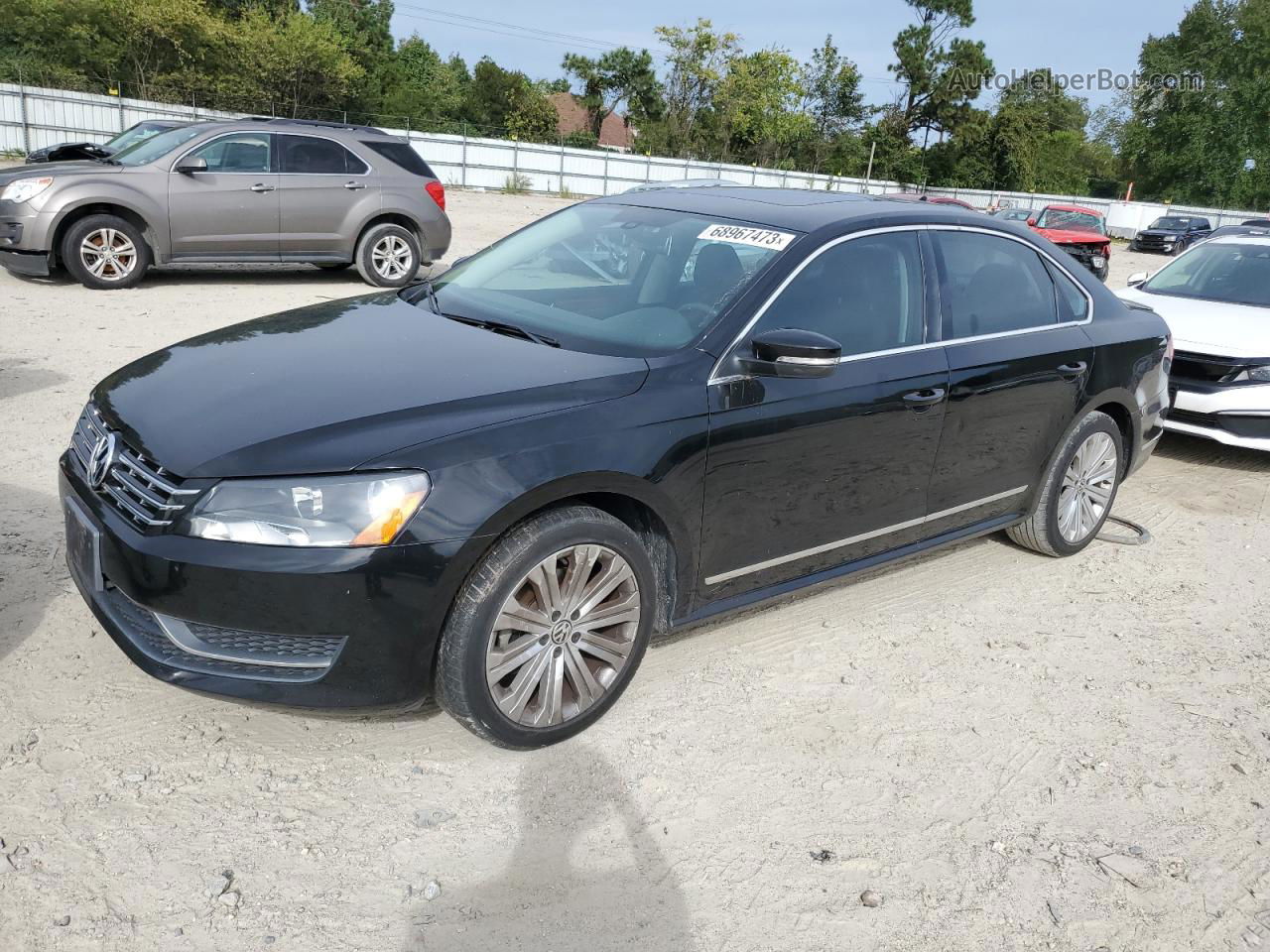 2013 Volkswagen Passat Sel Черный vin: 1VWCP7A37DC053953