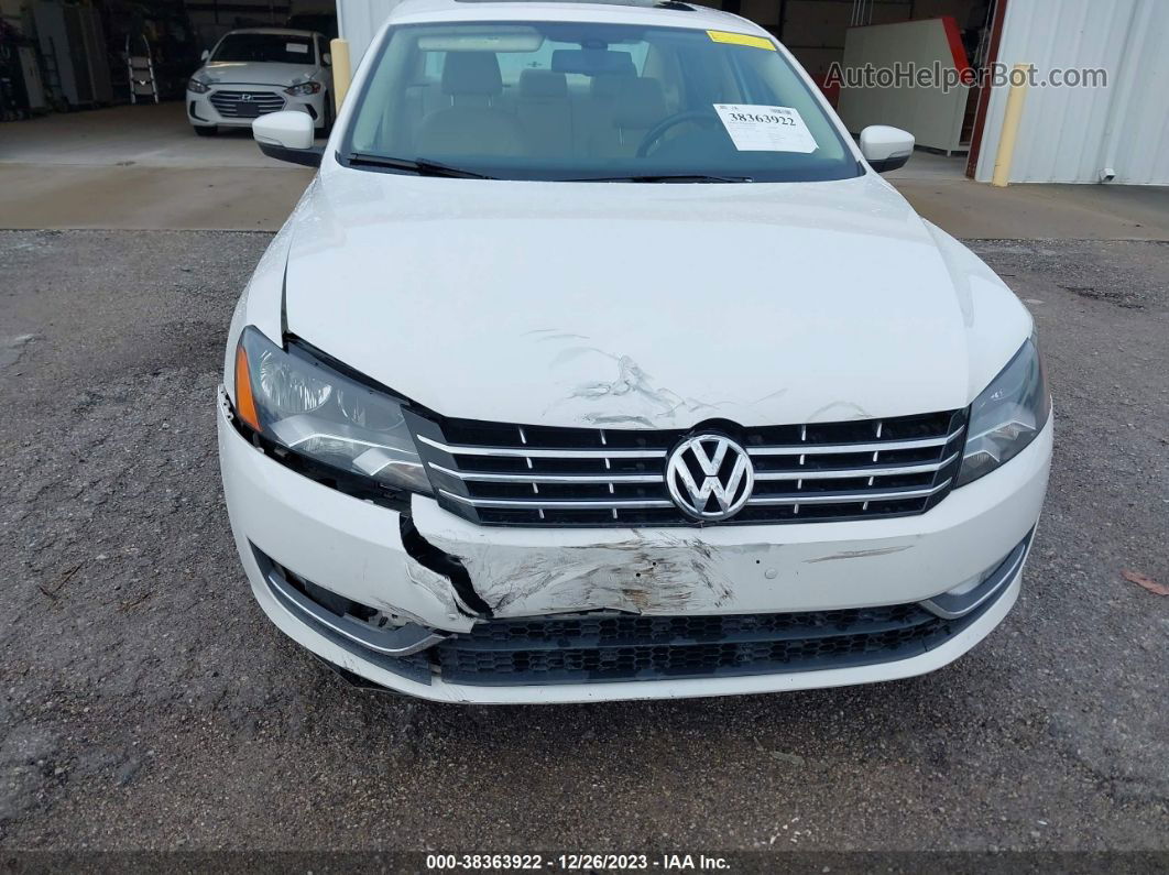 2013 Volkswagen Passat 2.5l Sel Premium White vin: 1VWCP7A3XDC042218