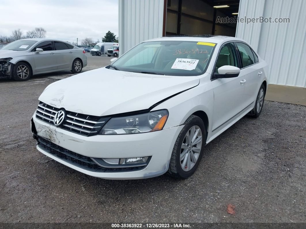 2013 Volkswagen Passat 2.5l Sel Premium White vin: 1VWCP7A3XDC042218