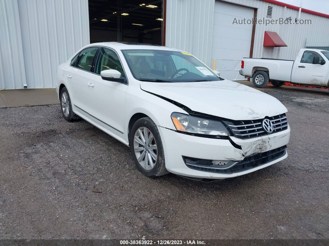 2013 Volkswagen Passat 2.5l Sel Premium White vin: 1VWCP7A3XDC042218