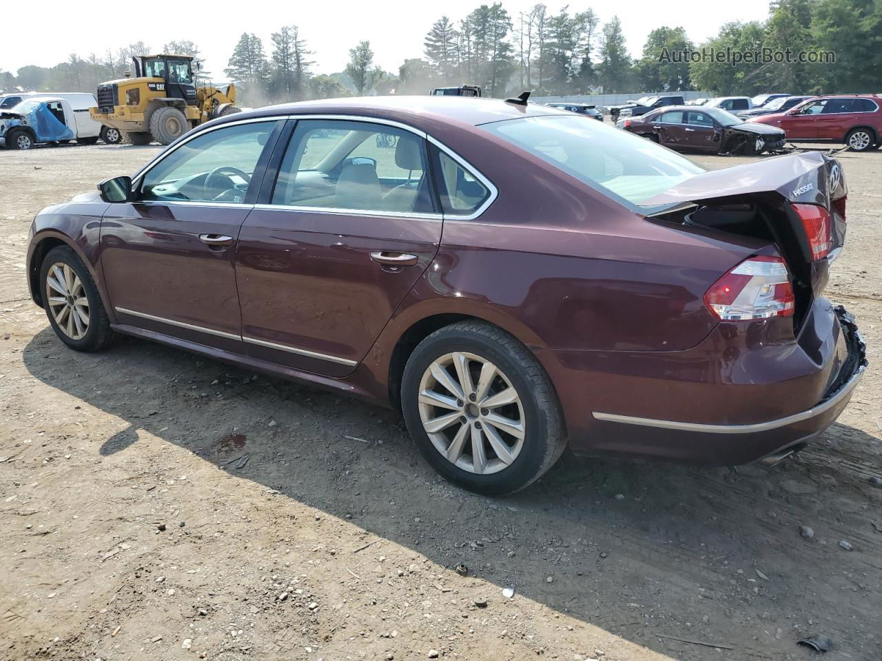 2013 Volkswagen Passat Sel Burgundy vin: 1VWCP7A3XDC054188