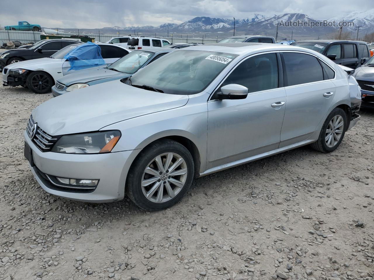 2013 Volkswagen Passat Sel Серебряный vin: 1VWCP7A3XDC078846