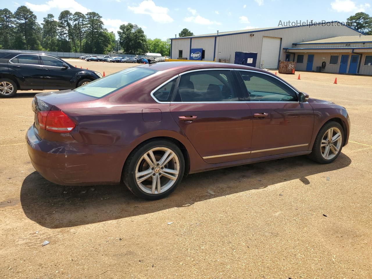 2014 Volkswagen Passat Sel Maroon vin: 1VWCS7A33EC054808