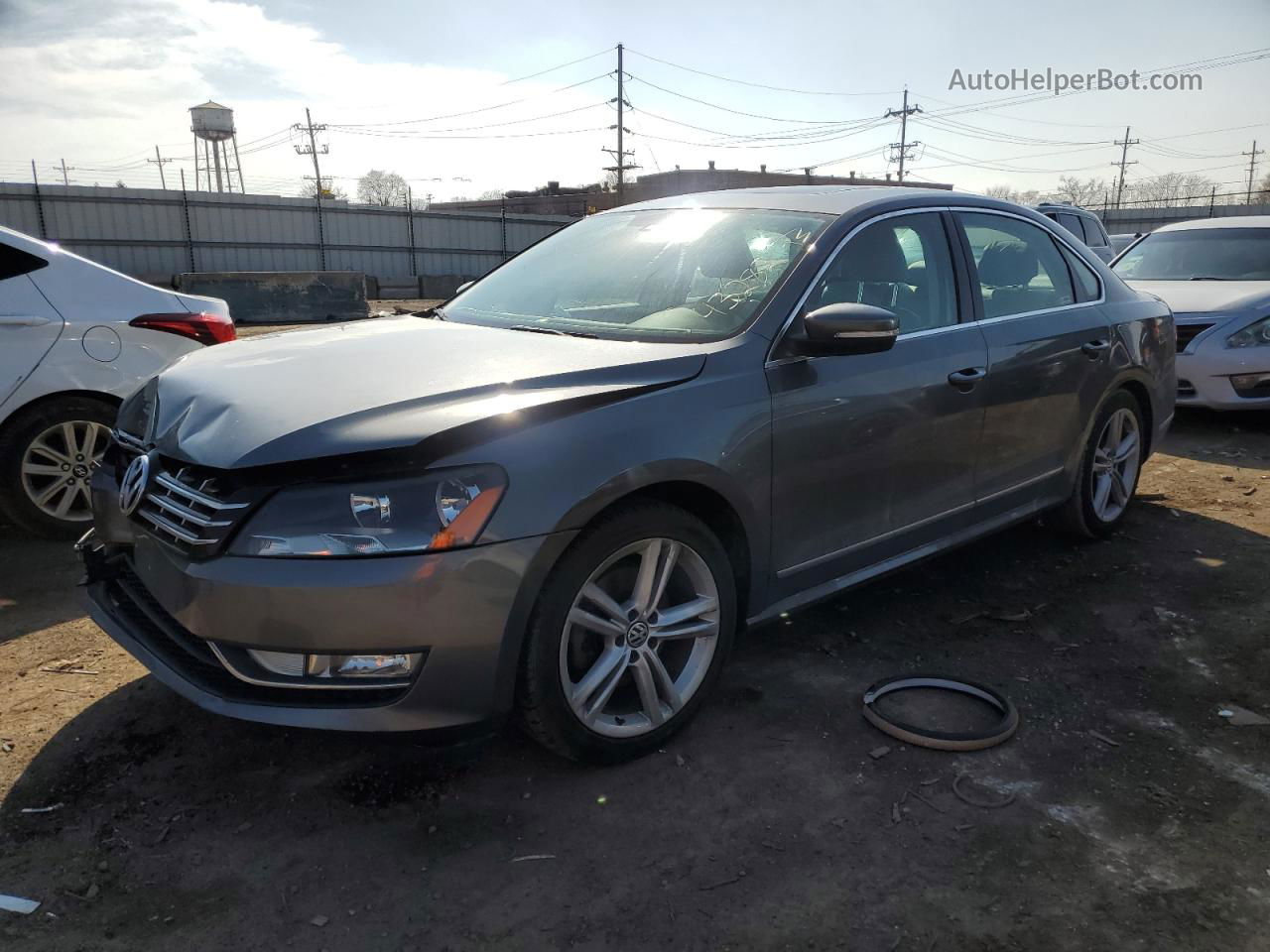 2014 Volkswagen Passat Sel Gray vin: 1VWCS7A39EC026625