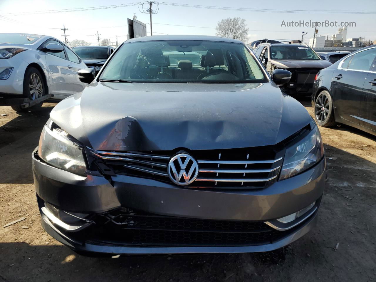 2014 Volkswagen Passat Sel Gray vin: 1VWCS7A39EC026625