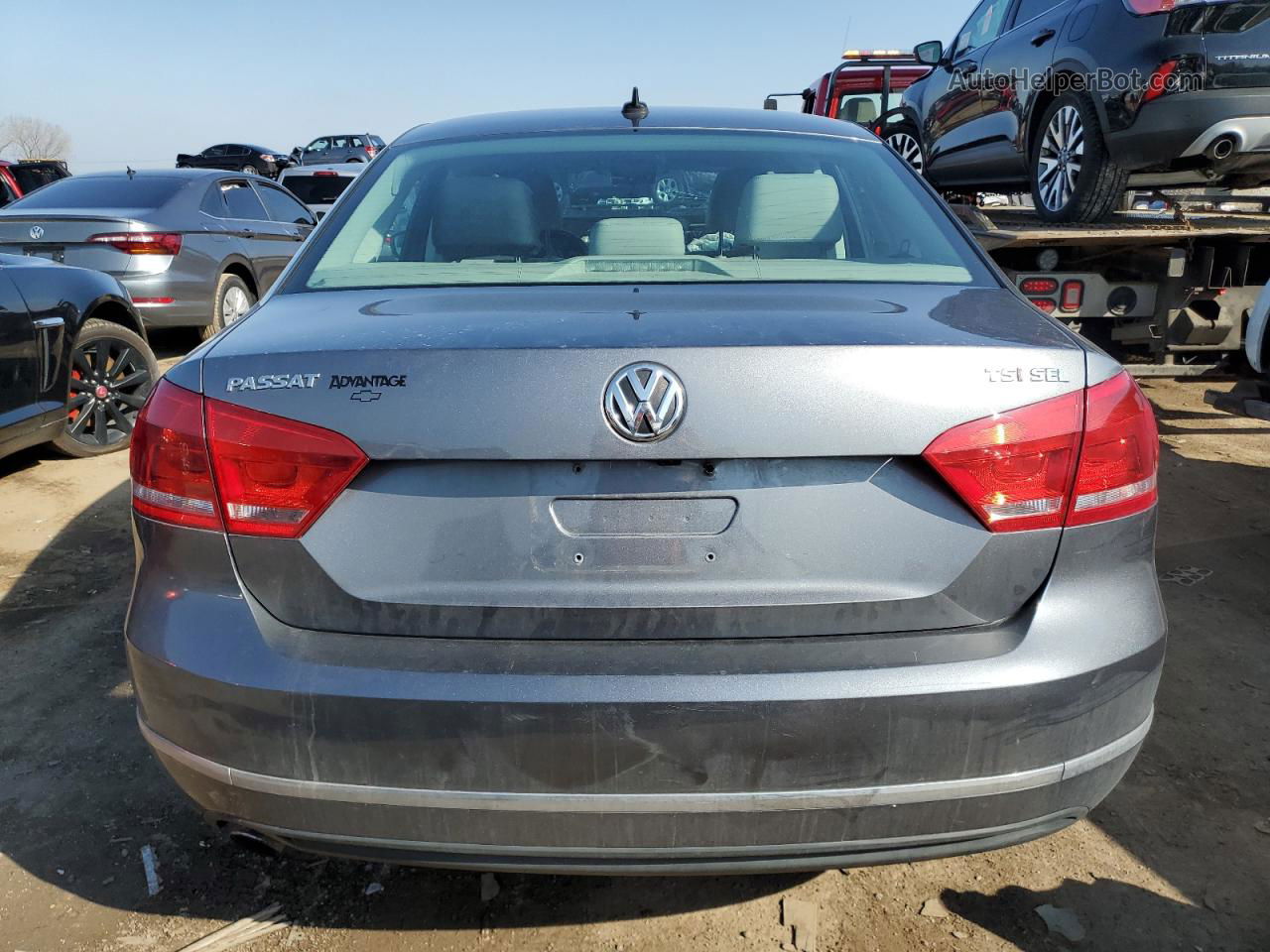 2014 Volkswagen Passat Sel Gray vin: 1VWCS7A39EC026625