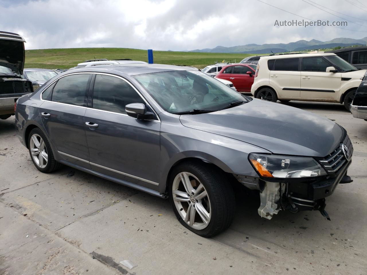 2014 Volkswagen Passat Sel Серый vin: 1VWCS7A39EC062752