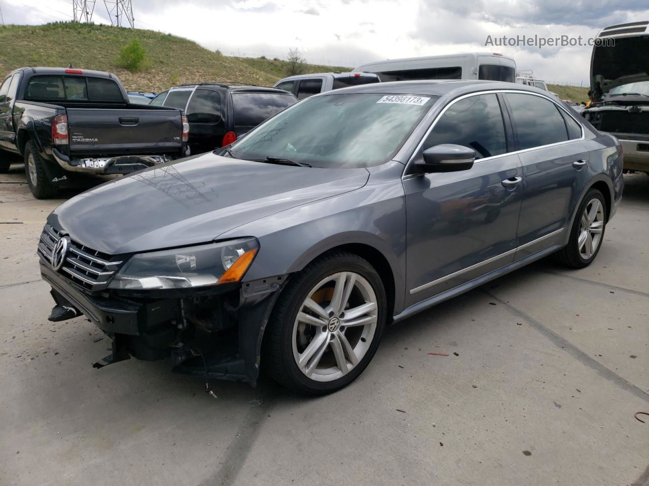 2014 Volkswagen Passat Sel Gray vin: 1VWCS7A39EC062752