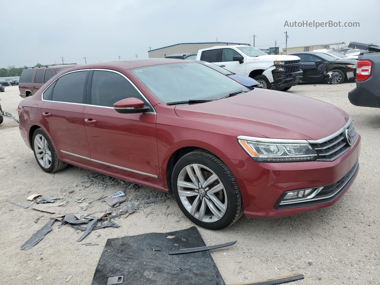 2016 Volkswagen Passat Sel Burgundy vin: 1VWCS7A3XGC043517