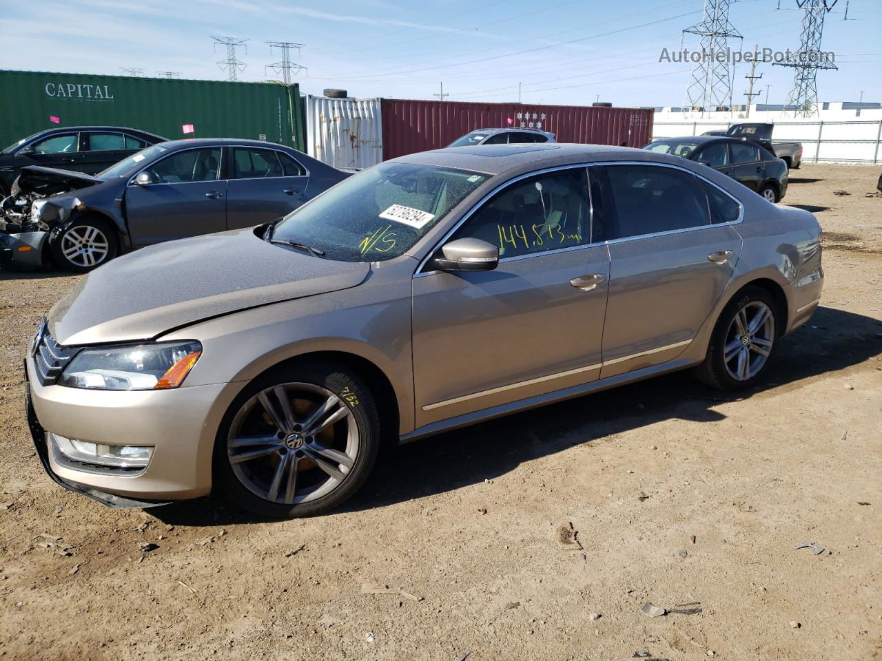 2015 Volkswagen Passat Sel Gold vin: 1VWCT7A30FC075503