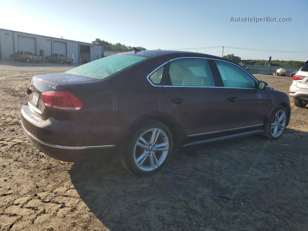 2014 Volkswagen Passat Sel Темно-бордовый vin: 1VWCT7A31EC012974