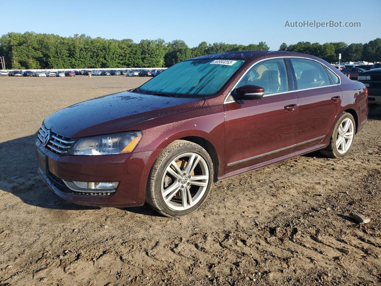 2014 Volkswagen Passat Sel Maroon vin: 1VWCT7A31EC012974