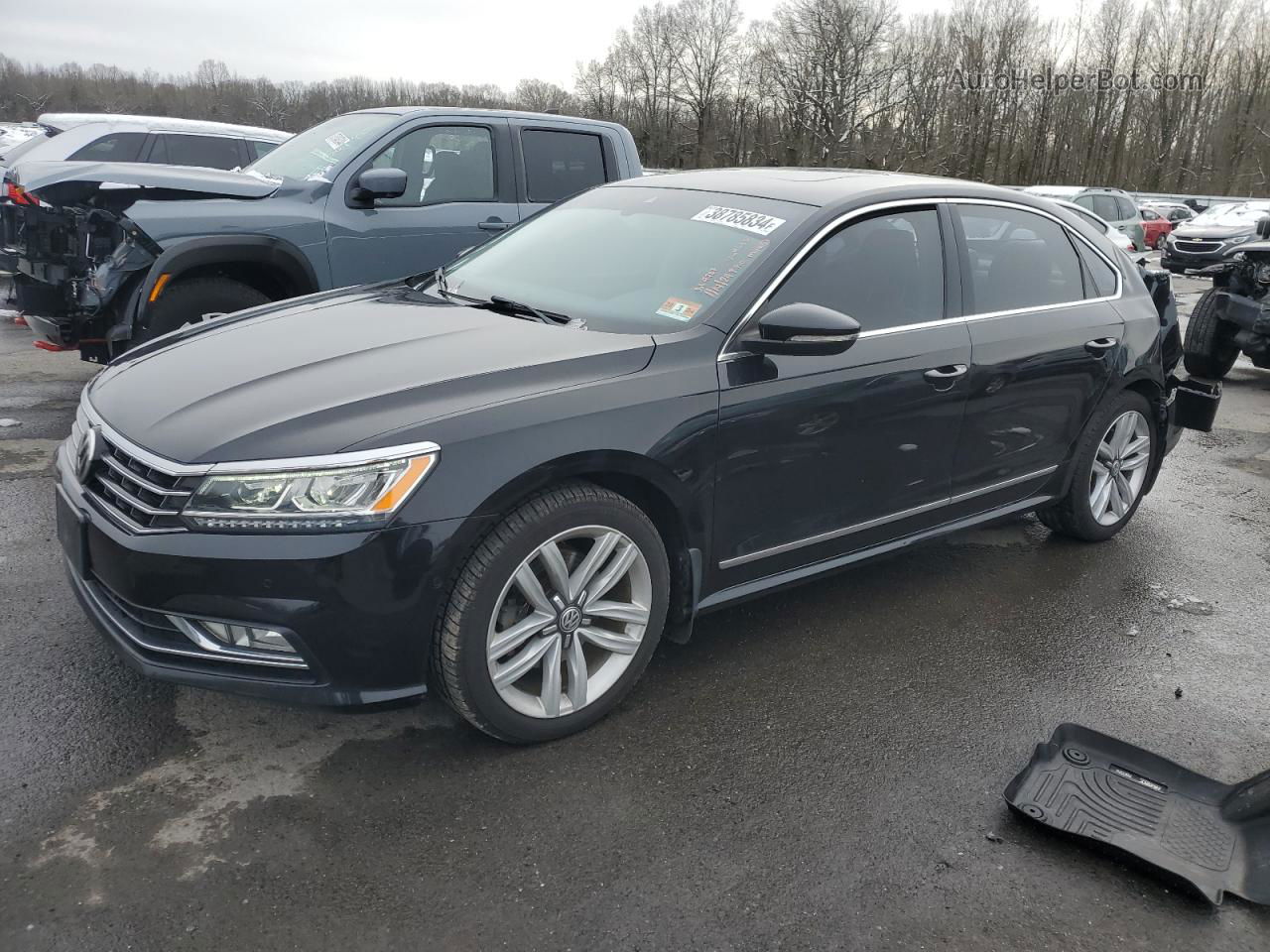 2017 Volkswagen Passat Sel Premium Черный vin: 1VWCT7A31HC056431