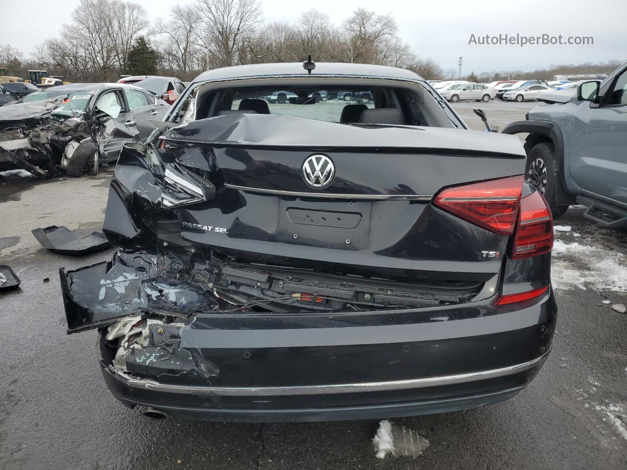 2017 Volkswagen Passat Sel Premium Черный vin: 1VWCT7A31HC056431