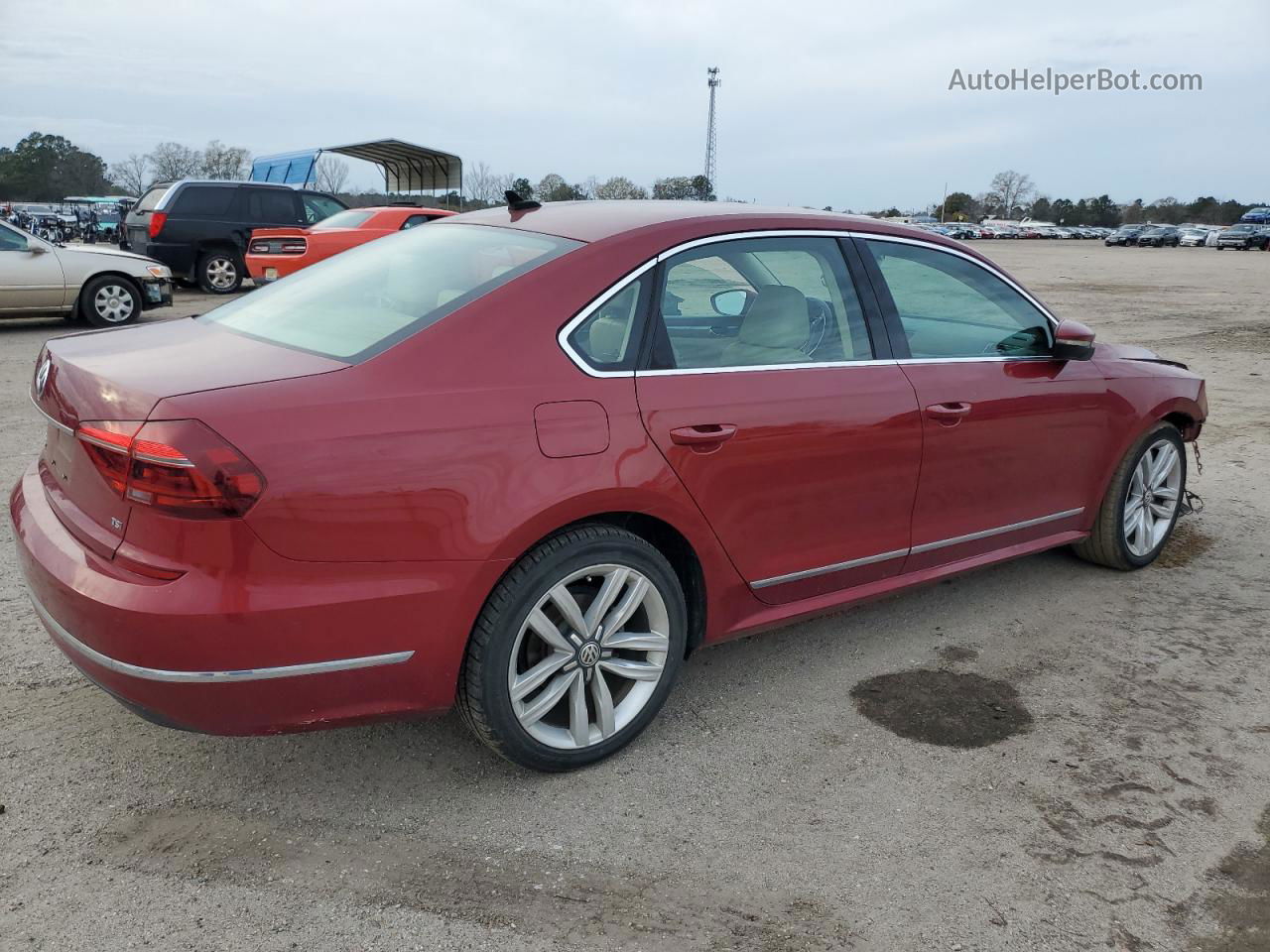 2017 Volkswagen Passat Sel Premium Burgundy vin: 1VWCT7A32HC018884