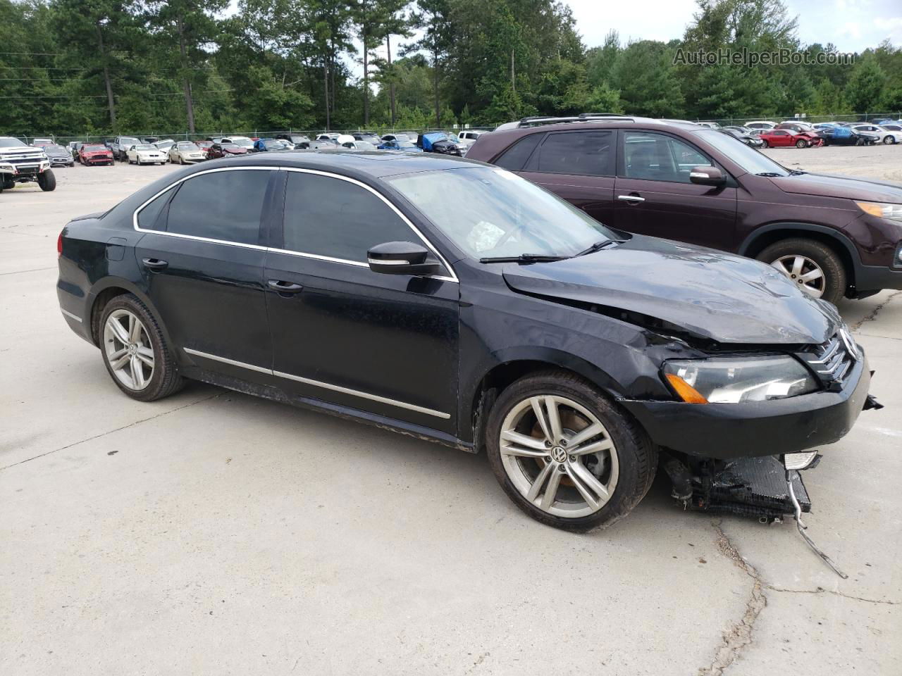 2015 Volkswagen Passat Sel Черный vin: 1VWCT7A34FC047333