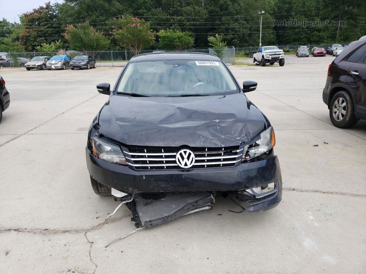 2015 Volkswagen Passat Sel Черный vin: 1VWCT7A34FC047333