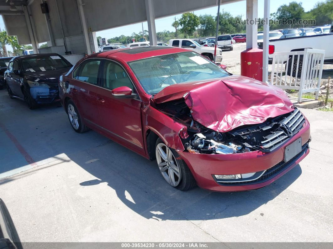 2015 Volkswagen Passat 1.8t Sel Premium Red vin: 1VWCT7A34FC048790