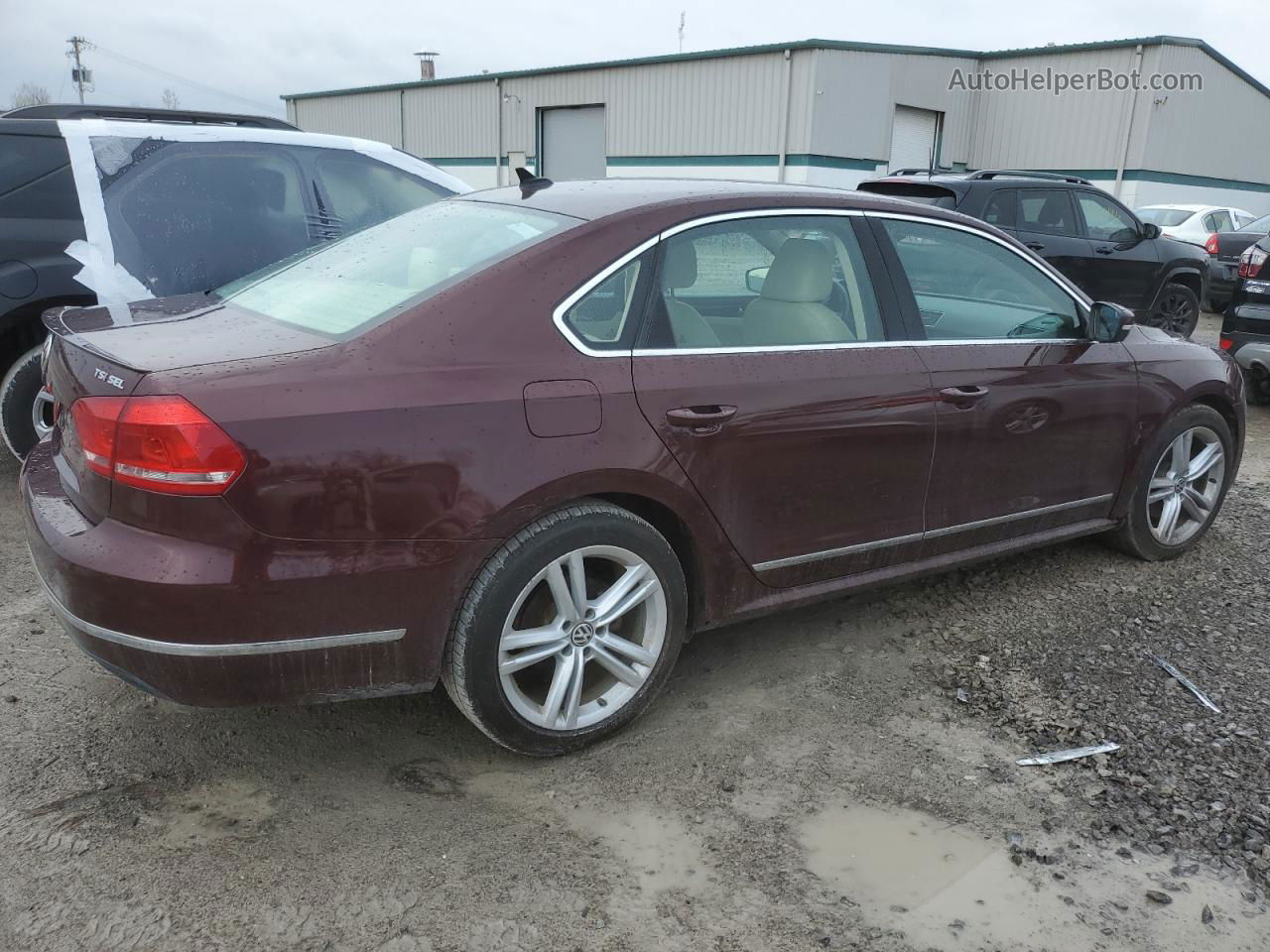 2014 Volkswagen Passat Sel Burgundy vin: 1VWCT7A36EC015000