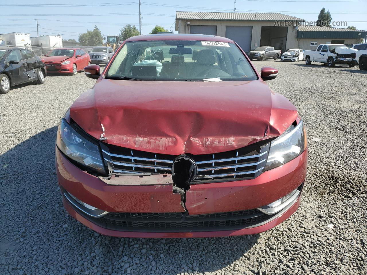 2015 Volkswagen Passat Sel Red vin: 1VWCT7A37FC041218