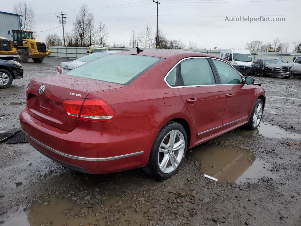 2015 Volkswagen Passat Sel Красный vin: 1VWCT7A37FC041218