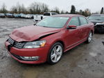 2015 Volkswagen Passat Sel Red vin: 1VWCT7A37FC041218