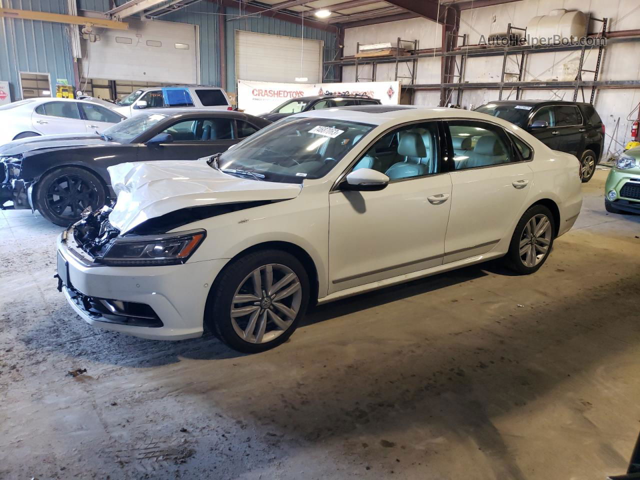 2017 Volkswagen Passat Sel Premium White vin: 1VWCT7A37HC059561