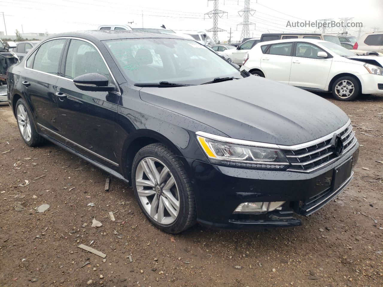 2017 Volkswagen Passat Sel Premium Черный vin: 1VWCT7A37HC080068