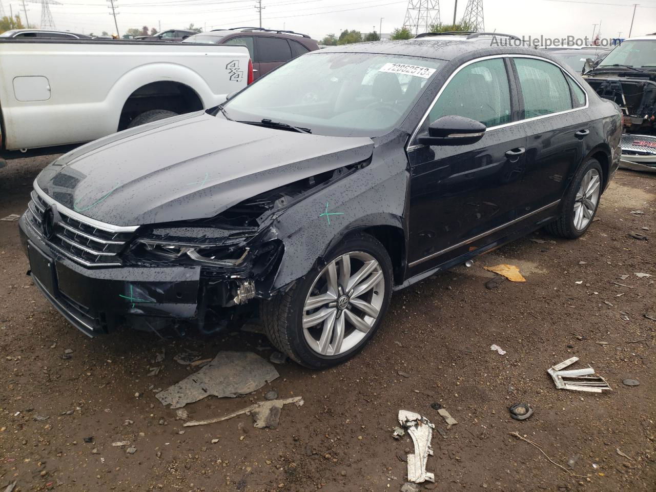 2017 Volkswagen Passat Sel Premium Черный vin: 1VWCT7A37HC080068