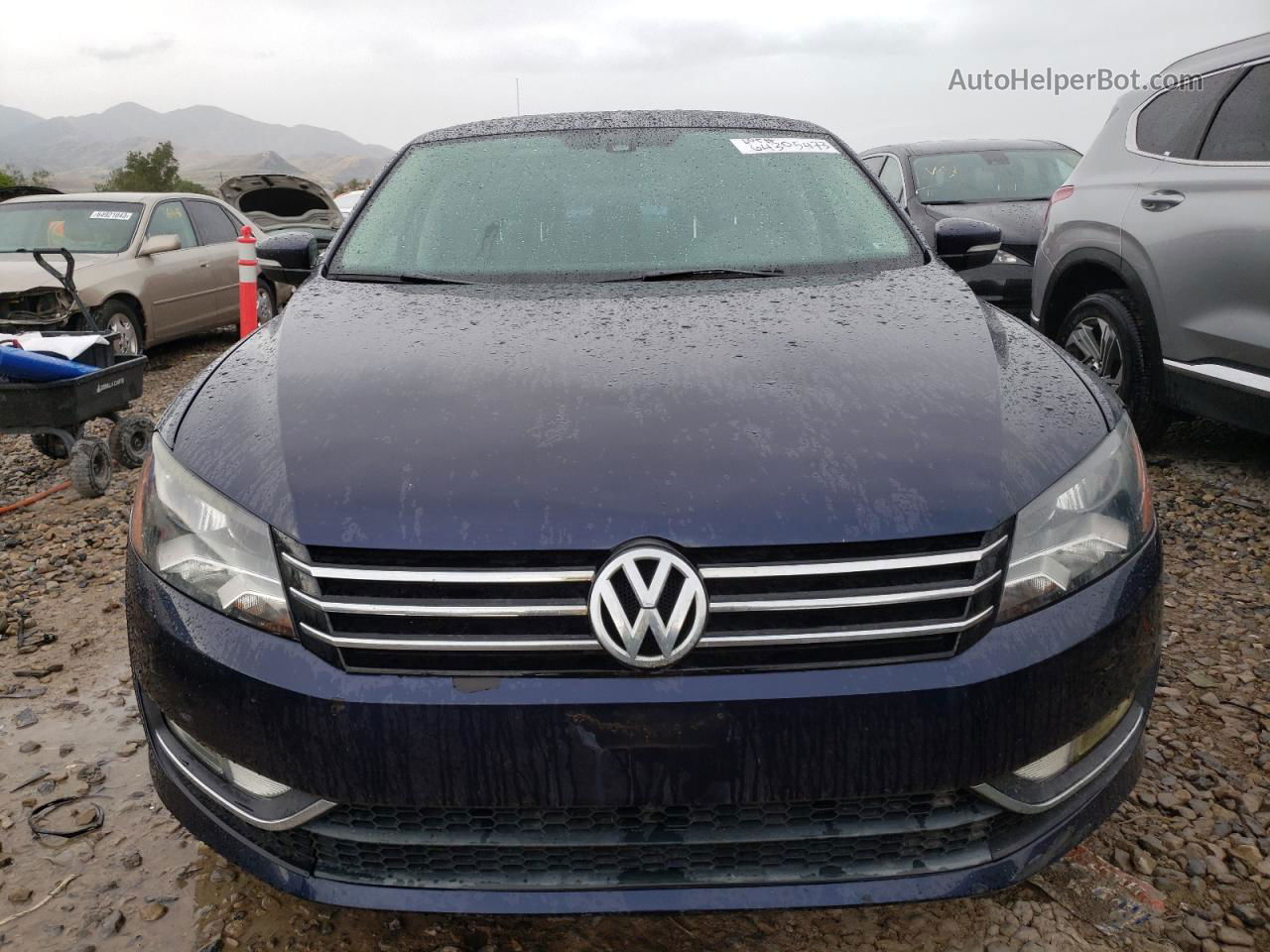 2014 Volkswagen Passat Sel Blue vin: 1VWCT7A38EC013636