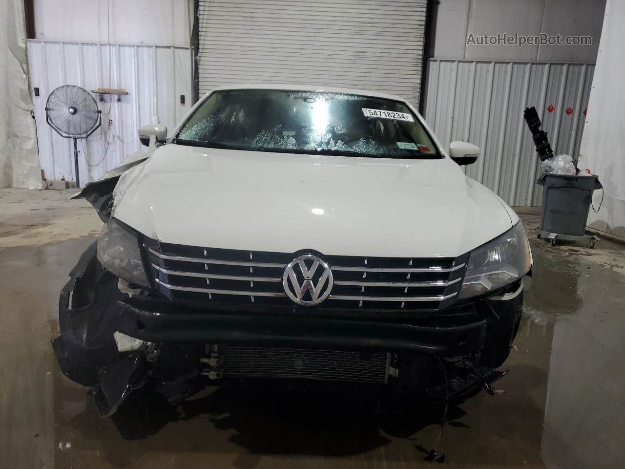 2014 Volkswagen Passat Sel White vin: 1VWCT7A38EC070404