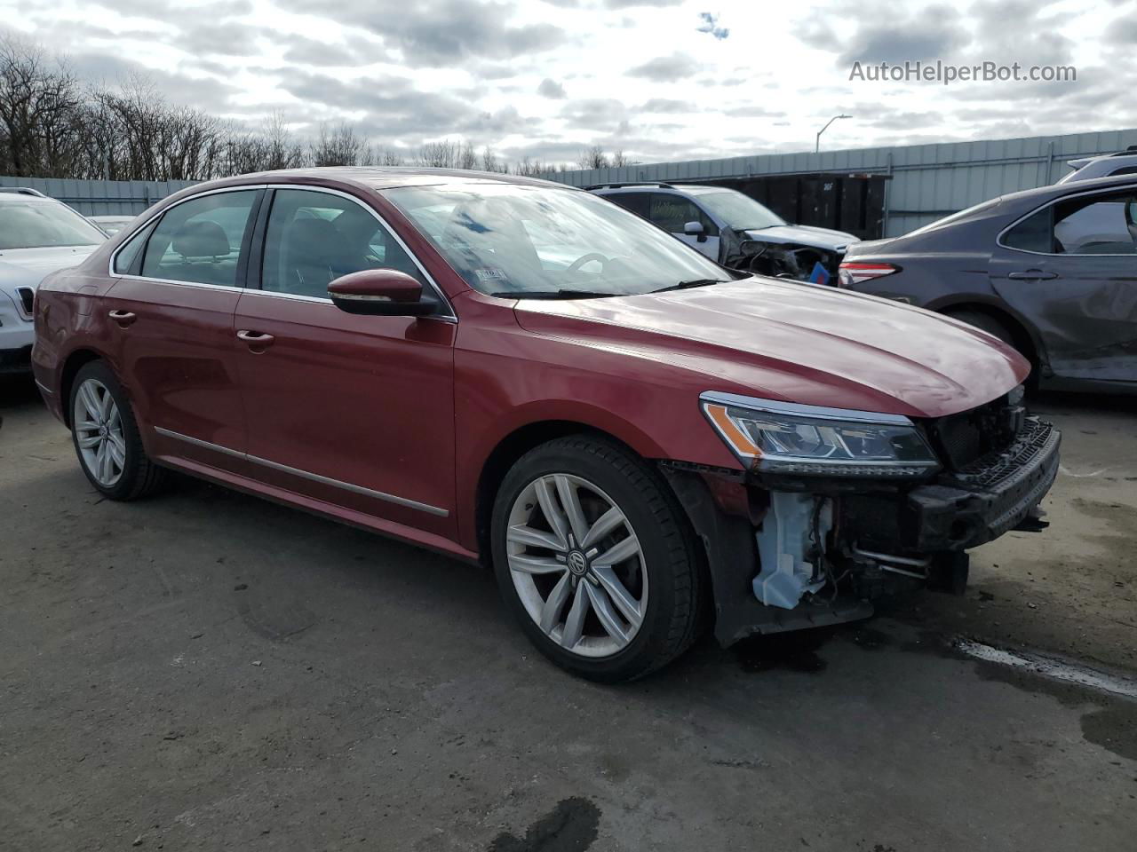 2016 Volkswagen Passat Sel Бордовый vin: 1VWCT7A38GC028463