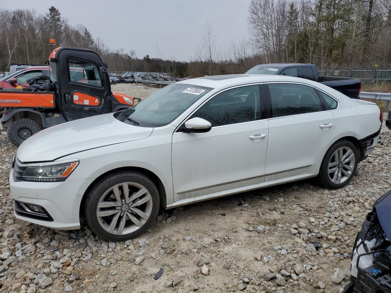 2017 Volkswagen Passat Sel Premium White vin: 1VWCT7A38HC032871