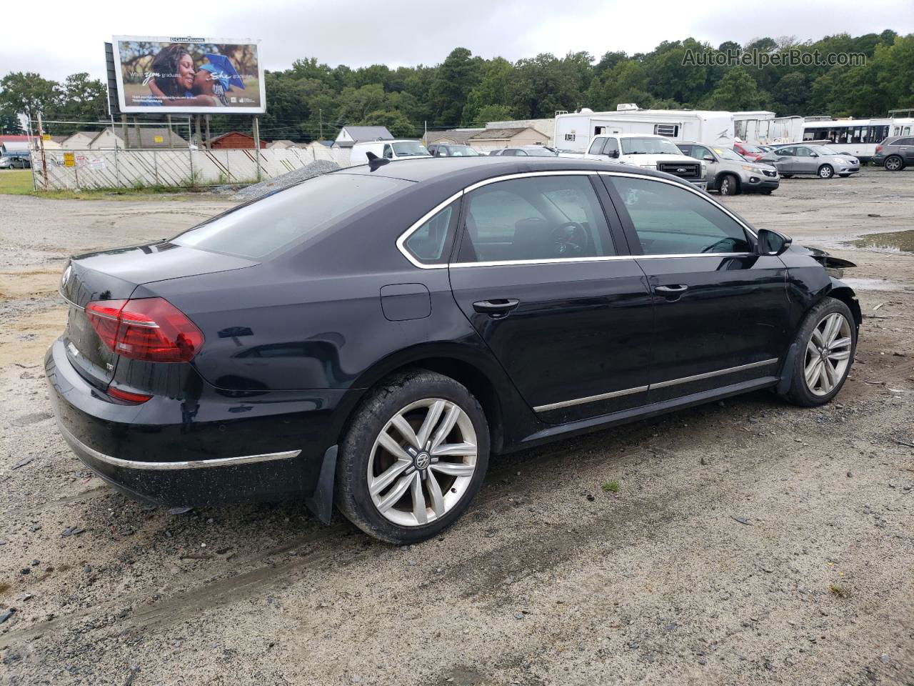 2017 Volkswagen Passat Sel Premium Черный vin: 1VWCT7A38HC033227