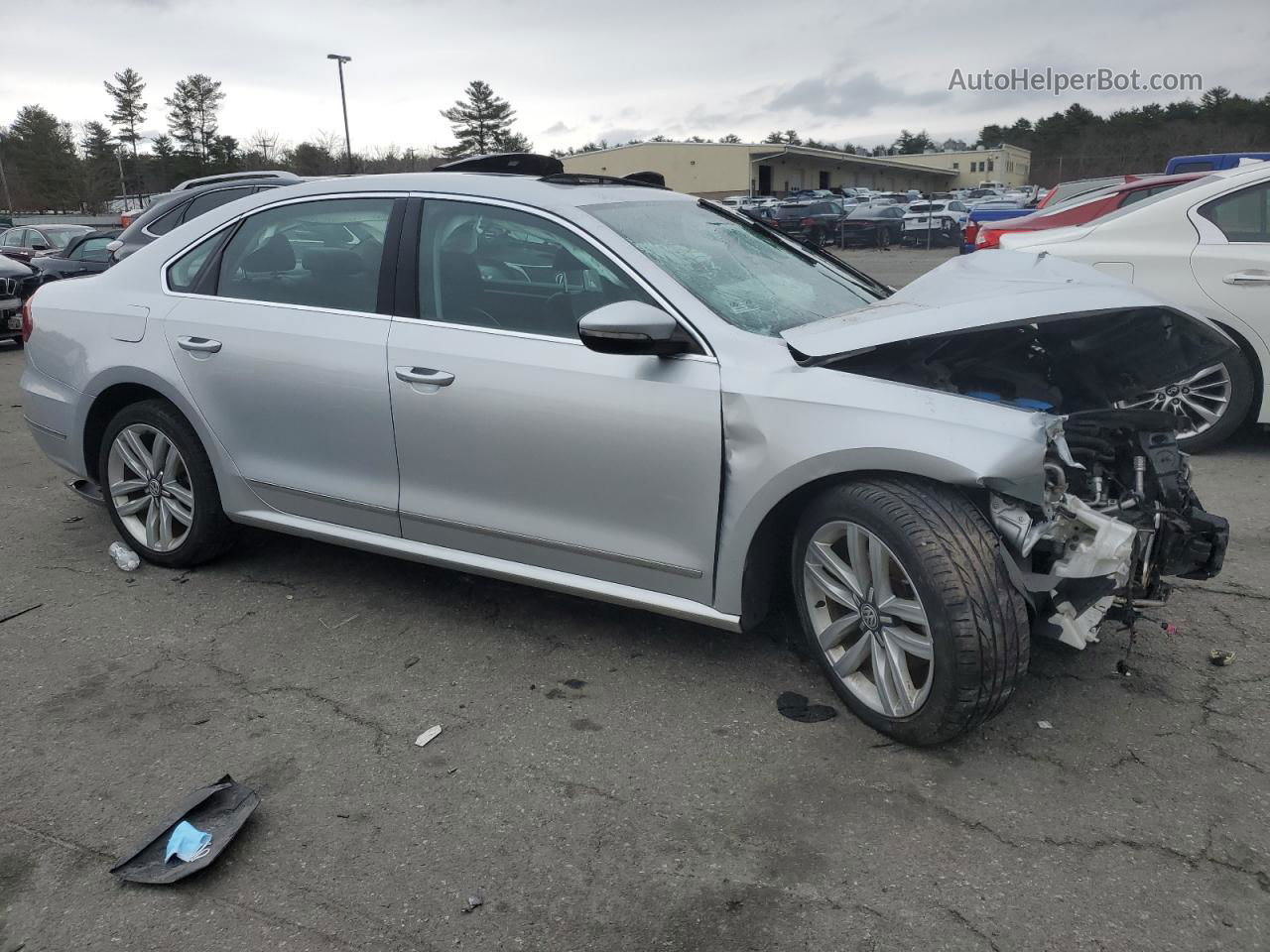 2017 Volkswagen Passat Sel Premium Silver vin: 1VWCT7A38HC062601