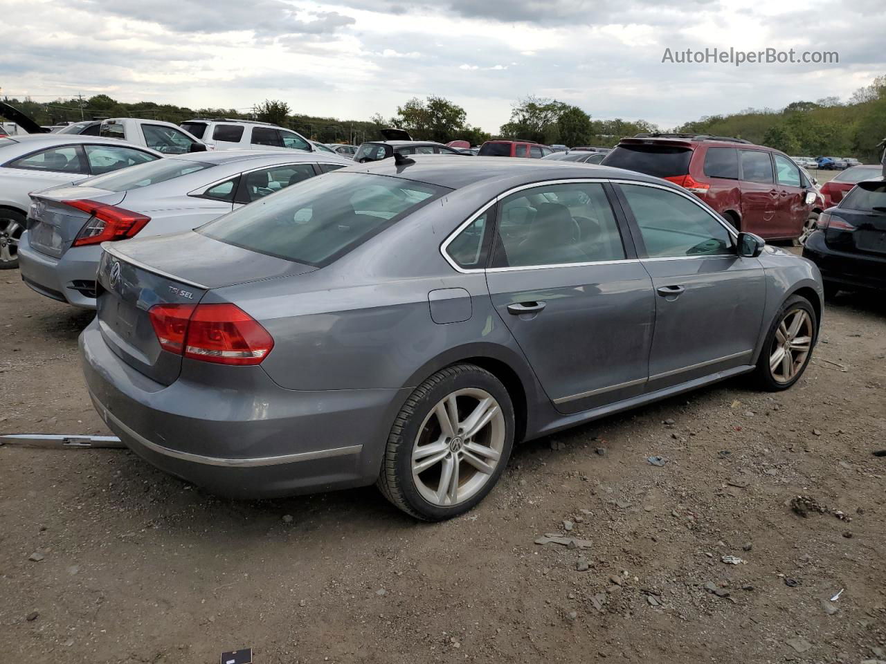 2014 Volkswagen Passat Sel Серый vin: 1VWCT7A39EC023656