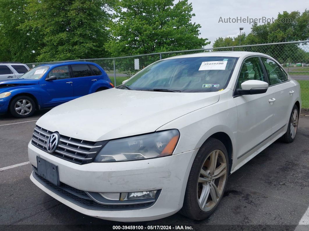 2014 Volkswagen Passat 1.8t Sel Premium White vin: 1VWCT7A3XEC081579