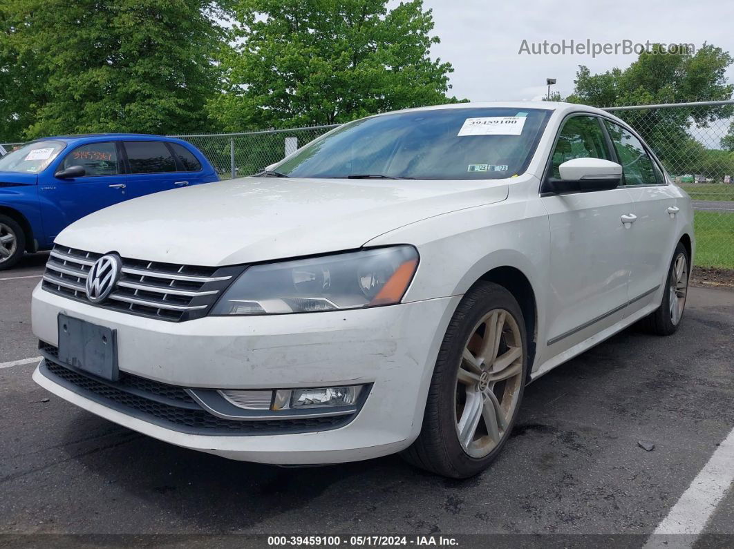 2014 Volkswagen Passat 1.8t Sel Premium White vin: 1VWCT7A3XEC081579