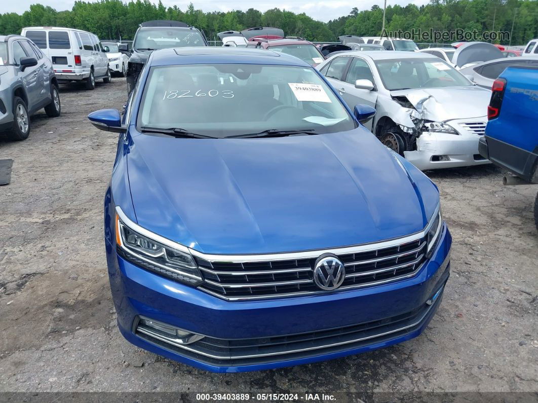 2017 Volkswagen Passat 1.8t Sel Premium Blue vin: 1VWCT7A3XHC015750