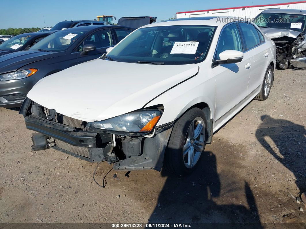 2015 Volkswagen Passat 2.0l Tdi Sel Premium White vin: 1VWCV7A30FC045587